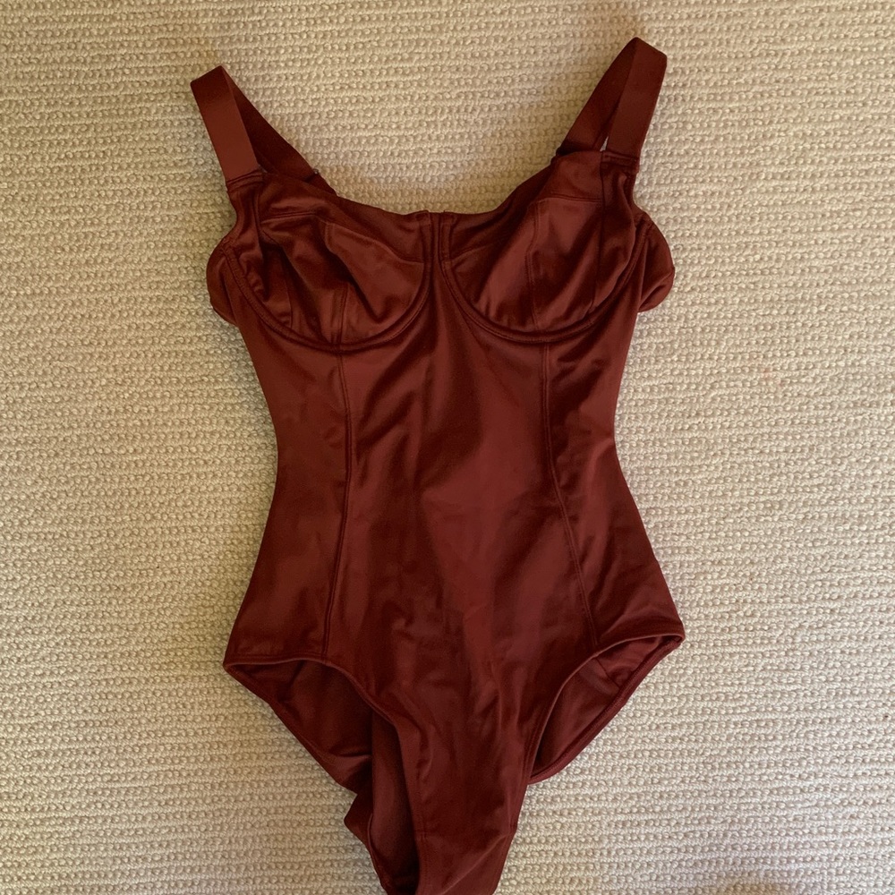Kids Burgundy One Piece Swimsuit